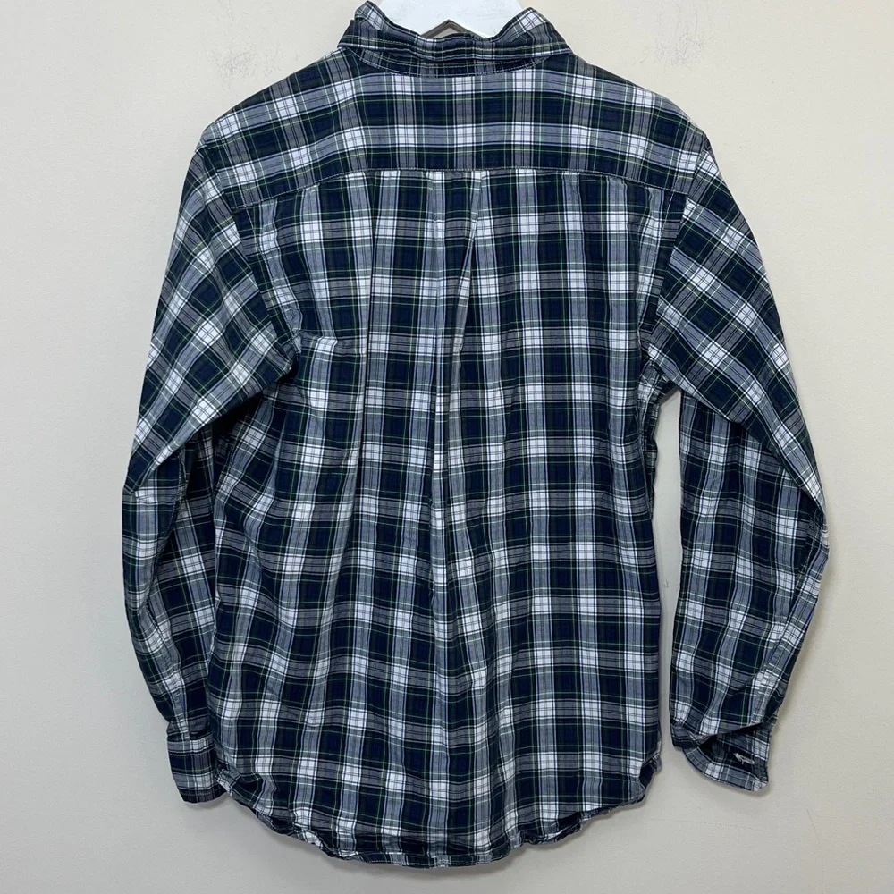 Ralph Lauren Kids Navy and Green Checkered Shirt Size 7